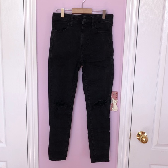 American Eagle Next Level Stretch Super High-Rise Black Leggings (Short Length) - Picture 1 of 8
